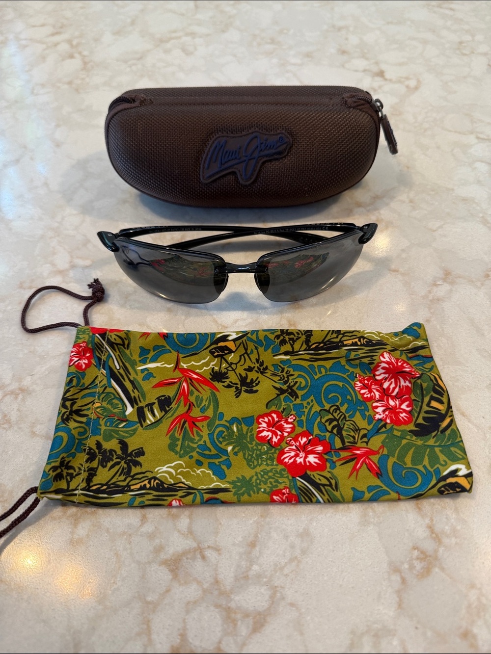 Maui Jim Ho’okipa Men’s Sunglasses - Black Frame with Gray Lenses